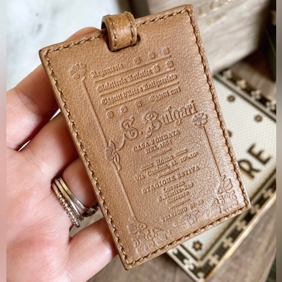 Bvlgari Tan Luggage Tag - Roma Italy - Picture 7 of 7